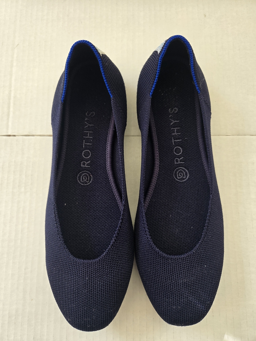 Rothy's Navy Knit Slip-On Ballet Flats